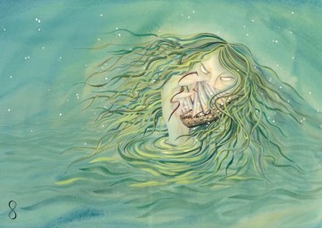 A6   ansichtkaarten gefluister in de golven voor