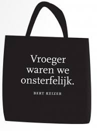 weten Hoogland Phalanx Zwart linnen filosofie tassen -'vroeger waren we onsterfelijk - Tasjes -  Webshop-Lemniscaat